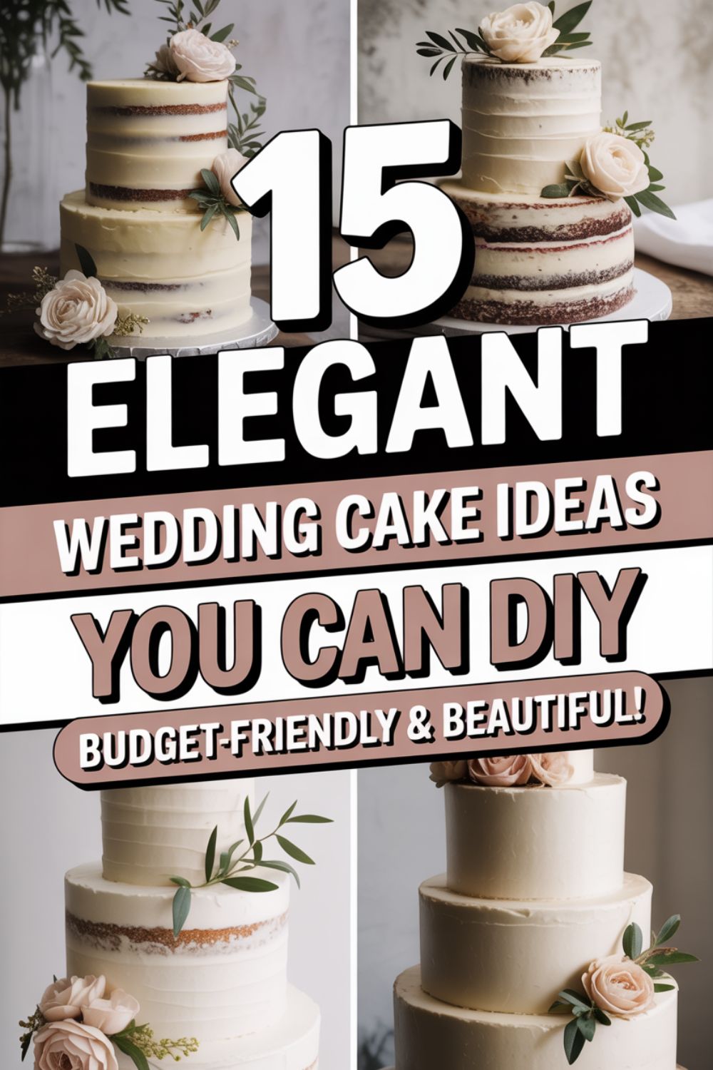 15 Elegant Wedding Cake Ideas You Can DIY 2