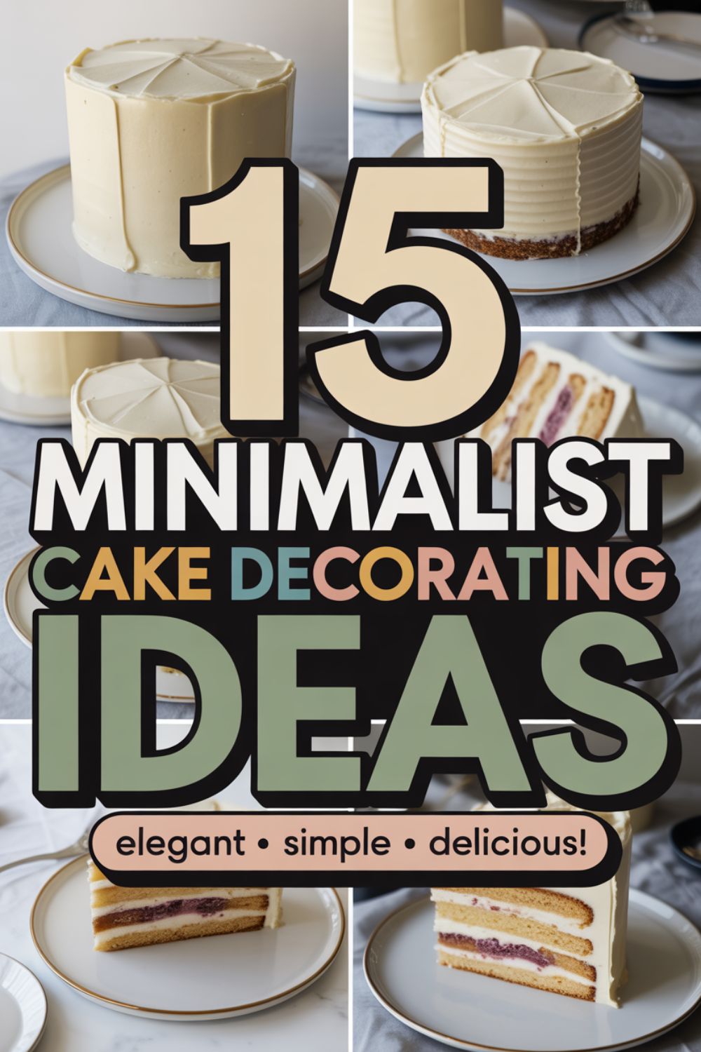 15 Minimalist Cake Decorating Ideas
