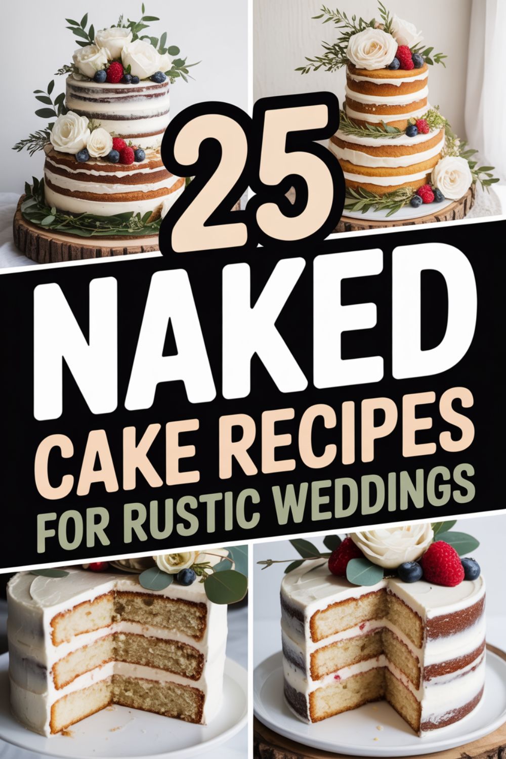 25 Naked Cake Recipes For Rustic Weddings 25 Naked Cake Recipes For Rustic Weddings