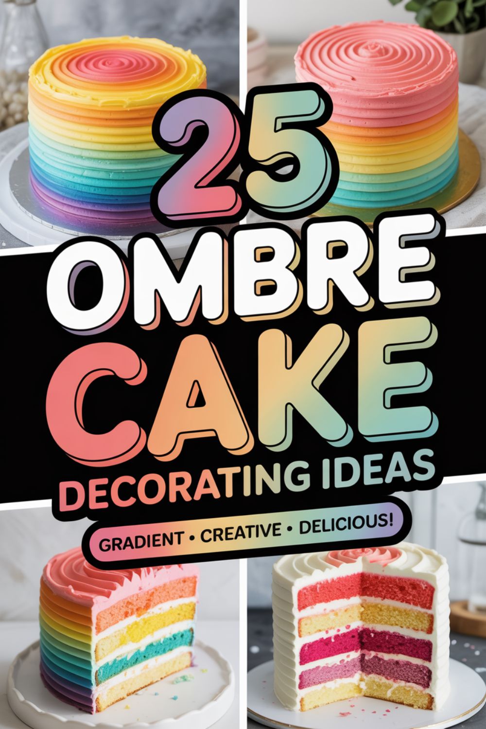25 Ombre Cake Decorating Ideas